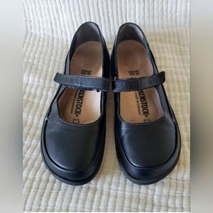 Birkenstock Iona Black Leather Mary Jane Shoes Womens Size 39 classic
